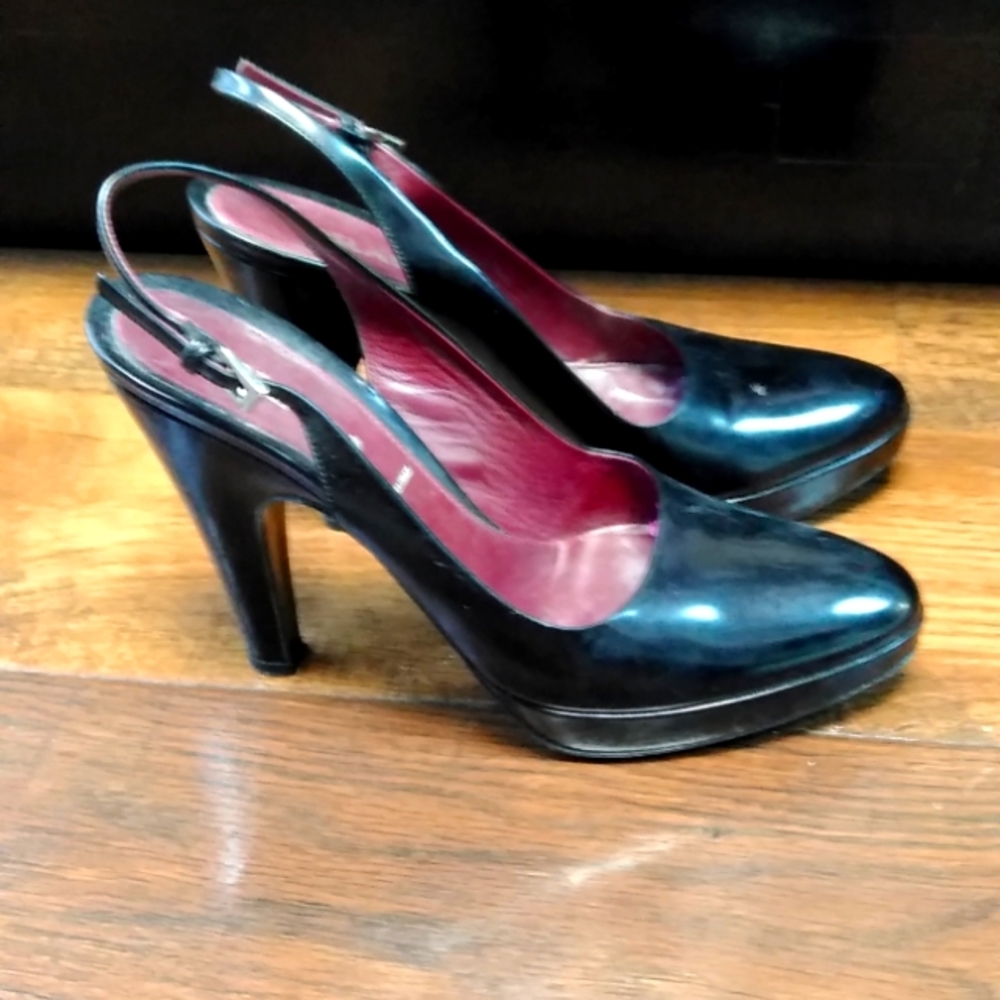 Black Prada heels size 37 1/2